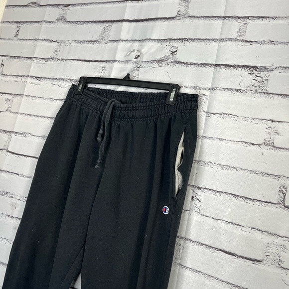 Champion Black Sweatpants SZ L Logo Graphic Joggers Streetwear Athleisure Men’s - Picture 7 of 13